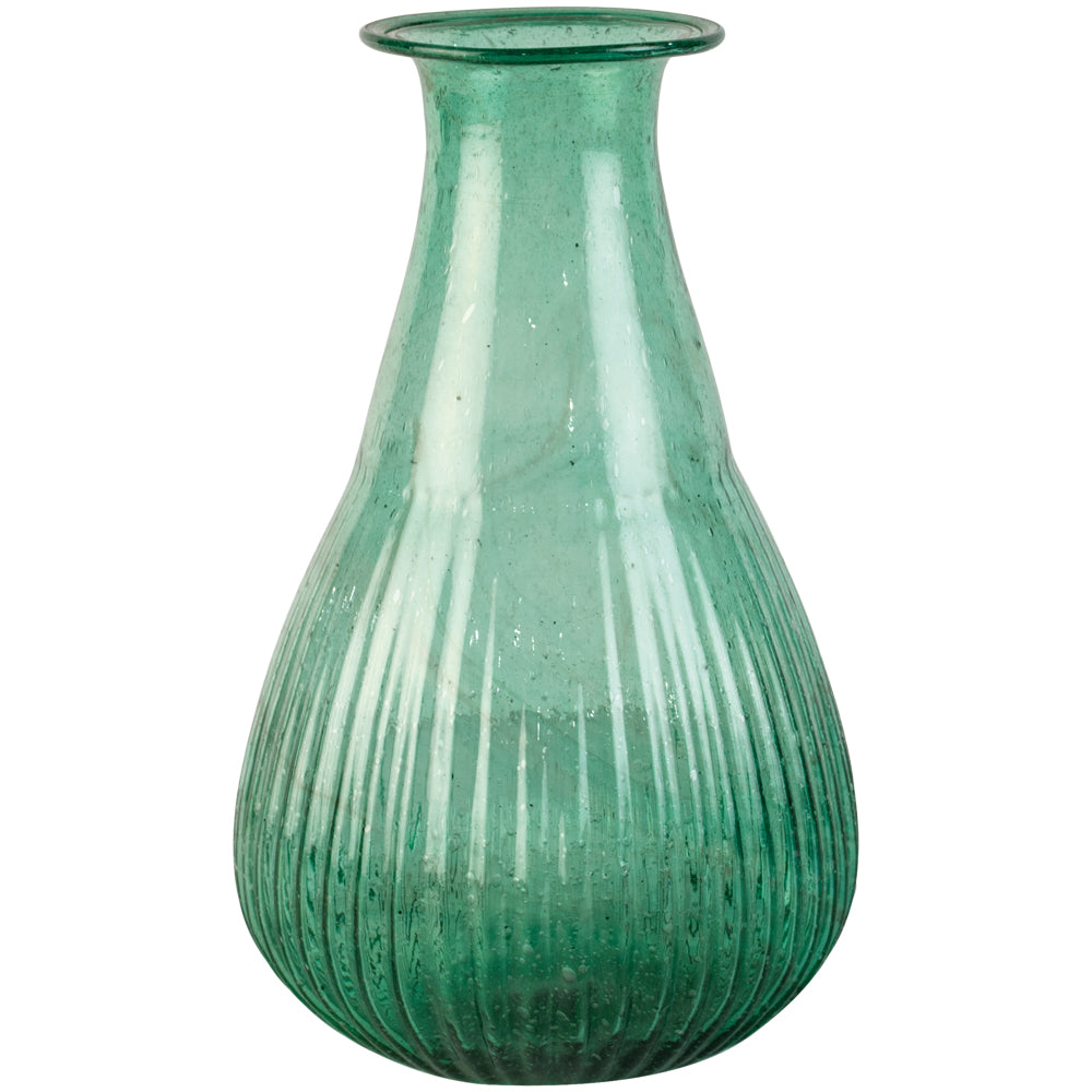 Recycled Glass Vase in Teal - The Barn Shed