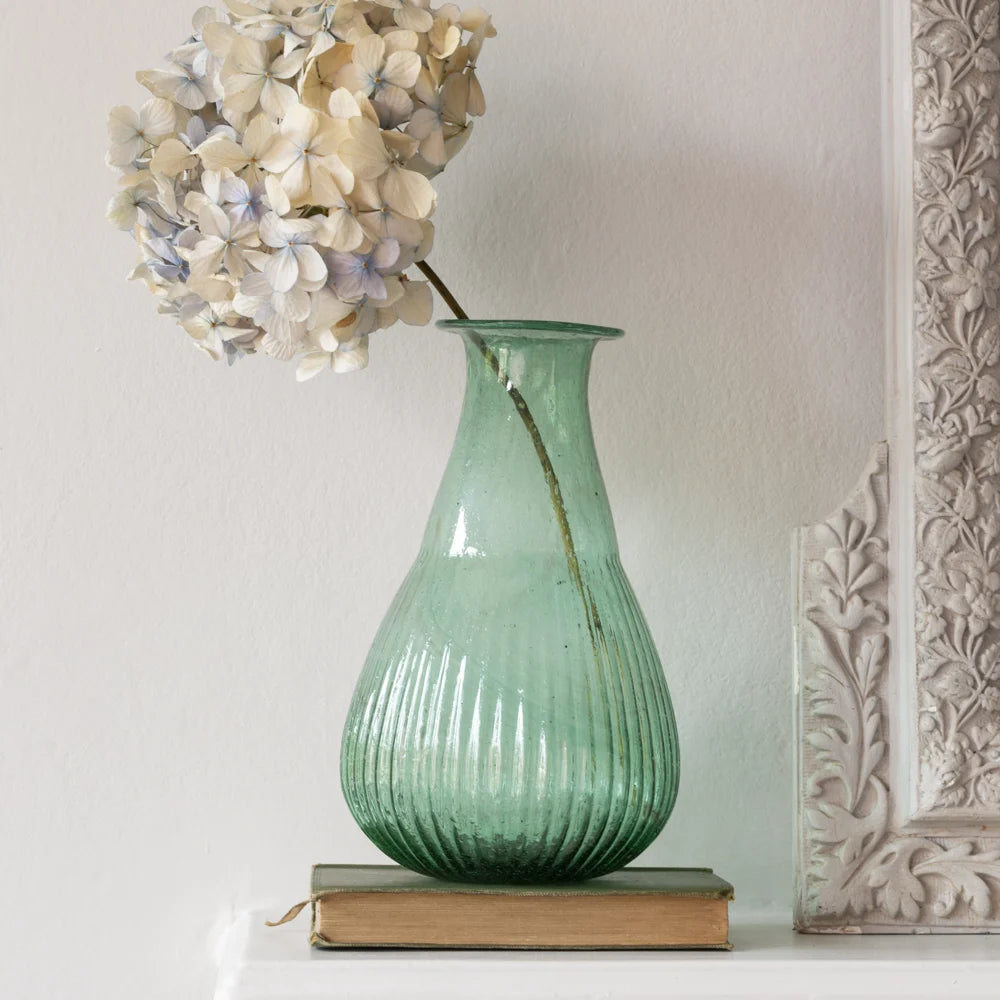 Recycled Glass Vase in Teal - The Barn Shed