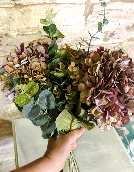 Autumn Burgundy Hydrangeas