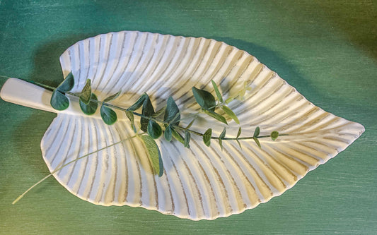 White Leaf Tray 