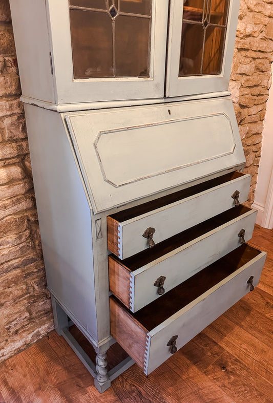 Refurbished Dresser with Stained Glass