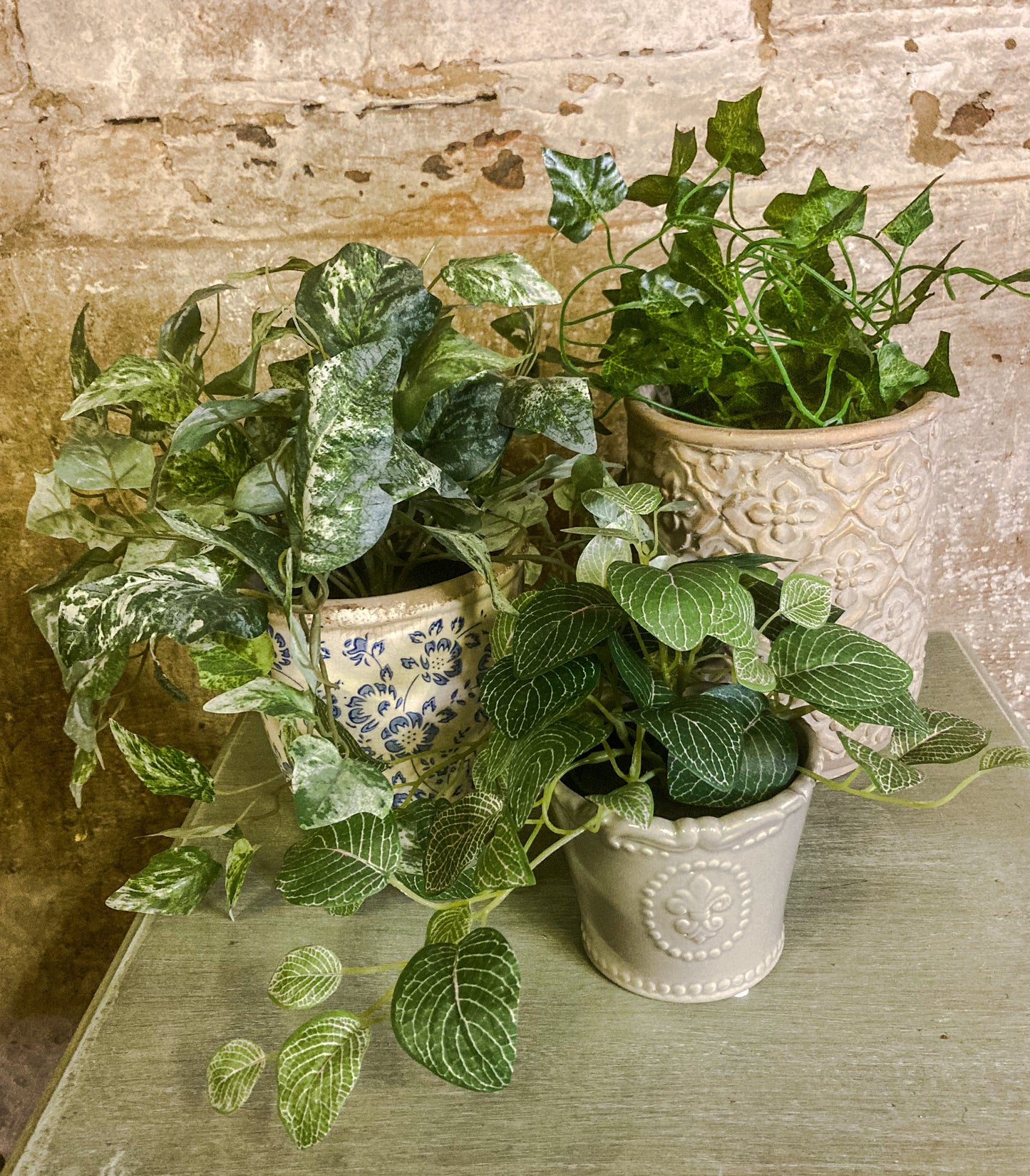 Floral Blue Planter 