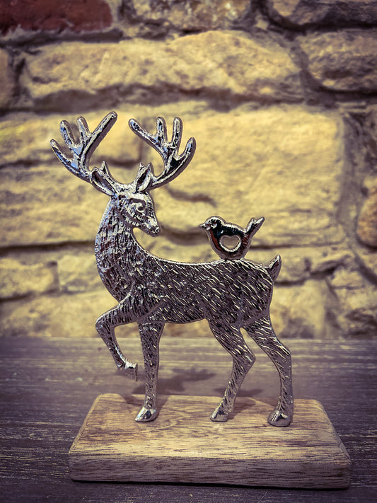 Metal Stag on Block - The Barn Shed