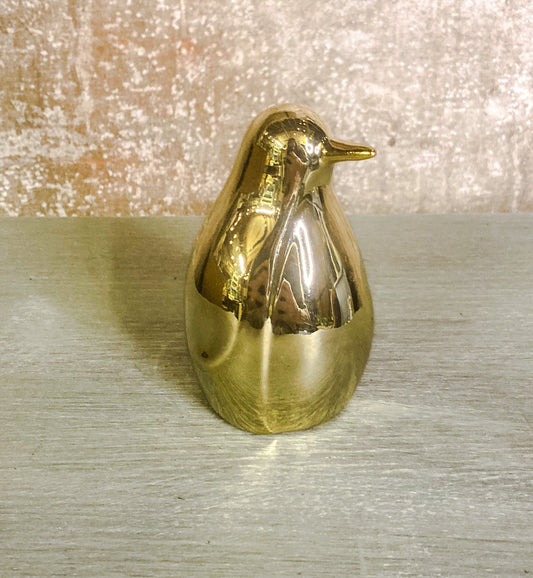 Gold Ceramic Penguins