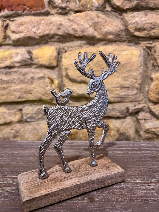 Metal Stag on Block - The Barn Shed